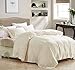 1800 Series Egyptian Collection 3 Line Microfiber 4 Piece Bed Sheet Set (Queen, Cream)