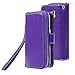 Galaxy S6 EDGE case, E LV Samsung Galaxy S6 EDGE Case Cover - PU Leather Flip Folio Wallet PURSE Case Cover for Samsung Galaxy S6 EDGE - [PURPLE]