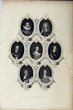 C1850 Portrait King Queen James Mary Charles Cromwell