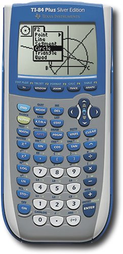 Texas Instruments Ti 84 Plus Silver Edition Graphing Calculator - Blue
