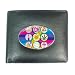 Wallet / Billfold of 60s Icons on Rainbow Swirl (Peace Symbol, Love Sign, Mushroom, L...