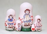 Raggedy Ann Nesting Doll 5pc./4