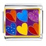 Six Hearts Valentine Italian Charm Bracelet Link
