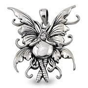 Bubble Rider Fairy Sterling Silver Pendant by Amy Brown