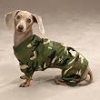 SMALL - GREEN - Camo "Fatigued" Dog Pajamas SMALL - GREEN - Camo "Fatigued" Dog Pajamas