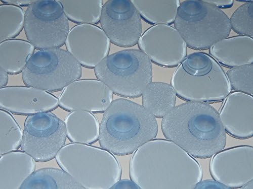 Bath Mat for Tub with Pebbles Riverstone Look | Mildew Resistant Non Skid Tub Mat | Shower Tub Mat (Blue)