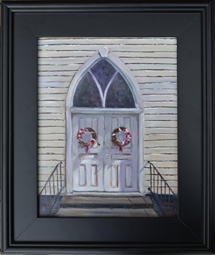 Original Oil Painting Old Church Doors Landscape Impressionist Realism Plein Air Painting 11x14