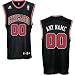 Bulls Adidas Replica Personalized Black Alternate Road Jersey