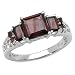 3.30 Carat Genuine Garnet Silver Filigree Ring