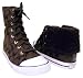Coach Women's Bonney Shearling High Top Sneakers A1309 (Brown) (8.5 M, Brown)
