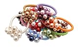 L. Erickson Pearl Cluster Ponytail Holder