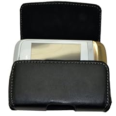 Exklusive Quertasche fuer / Nokia C2-03 Dual-Sim / Horizontal Tasche Handytasche Etui Case mit Clip und Sicherheitsschlaufe*