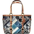 Coach Patchwork Gallery Shoulder Bag Tote 12217 Denim