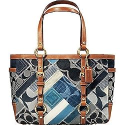 Coach Patchwork Gallery Shoulder Bag Tote 12217 Denim