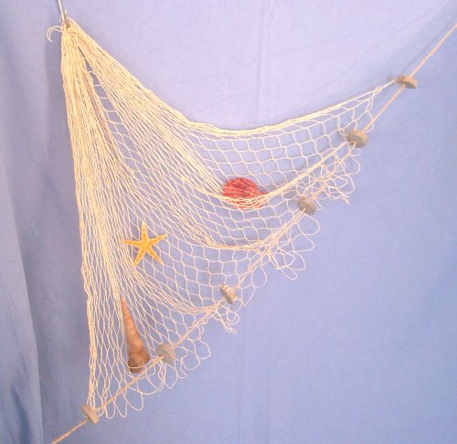 Deko Fischernetz BEIGE ca. 100x50cm + gratis DEKO