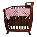 Set of Two Maya Dot 27" Side Rail Cover for Convertible Cribs- Pink