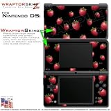 Nintendo DSi Skin Strawberries on Black WraptorSkinz Skins (DSi NOT INCLUDED)