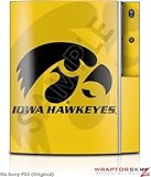 Sony PS3 Skin Iowa Hawkeyes Herky Black on Gold