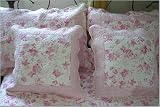 Shabby Chic Cherry blossom 5pc quilt/shams set@On Sale@