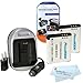 2 Pack Battery And Charger Kit For Panasonic Lumix DMC-LF1 Digital Camera Includes 2 Extended Replacement (1300Mah) DMW-BCN10 Batteries + Ac/Dc Rapid Travel Charger + LCD Screen Protectors + MicroFiber Cleaning Cloth