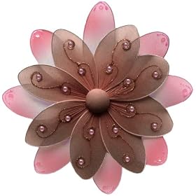 10 Brown and Pink Two-Tone Daisy Flower nylon hanging ceiling wall baby nursery room... by Bugs-n-Blooms