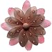 10" Medium Brown & Pink Two-Tone Daisy Flower Decorations - daisies flowers hanging nylon nursery bedroom girls room ceiling wall decor, wedding birthday party baby bridal shower