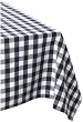 DII Navy and White Checkers  Tablecloth 60 x 84"