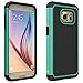 Galaxy S7 Case, CoverON HexaGuard Series Protective Hybrid Hard Phone Cover for Samsung Galaxy S7 - Teal on Black