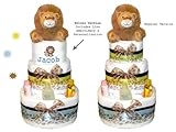 Tumbleweed Babies 1160013 King of the Jungle Diaper Cake 3 Tier