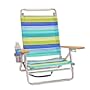 Deluxe 5 position Beach Chair with Drink Holder and X-Wide Arms