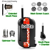 51t4LXiXeVL. SL160  ULTIMATE ACCESSORY COMBO: iolite Portable Cordless Handheld Vaporizer RED + Optimizer Tool + Extended Mouth Piece + Mouth Piece & Chamber + Mesh Screen 3 pack Reviews