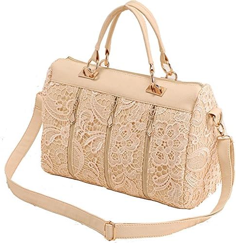CNlinkco Women Summer Lace Leather Handbag Shoulder Bag