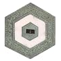 Solar Lighted Stepping Stone Green