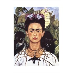 Autorretrato Con Collare De Espinas Y Colibri, 1940 by Frida Kahlo poster print,18 in. x 27.2 in.