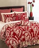 Oscar by Oscar de la Renta South Hampton 16-by-16-Inch Floral Applique Decorative Pillow