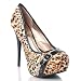 Qupid 'Neutral-62' Exotic Animal Print Pumps