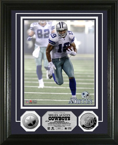 Highland Mint NFL Dallas Cowboys Miles Austin Silver Coin Photomint