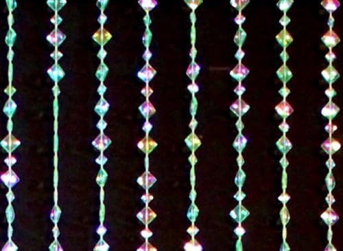 Beaded Curtain Room Door Divider Green Crystal PC78ABGRN