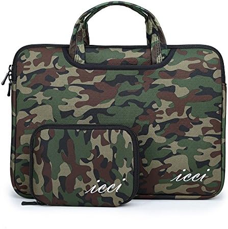 Macbook Pro 15 Sleeve, icci [Shockproof Briefcase] Macbook Pro 15 inch Sleeve with [Accessories Case] For Ultrabook Laptop Notebook Apple Macbook Pro 15 with Retina - Colour Camo
