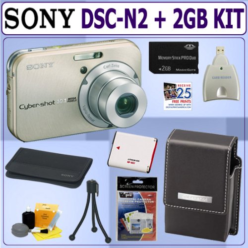 Sony Cybershot DSC-N2 10.1MP Digital Camera + 2GB Deluxe Accessory Kit