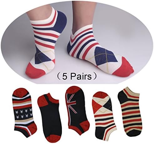 CXSocks Mens Cycling Socks Best Cotton Cycling Socks For Mens (5 Pair)