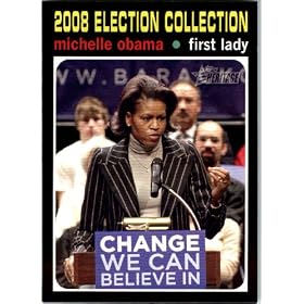 2008 Topps American Heritage Baseball Cards # 150 Michelle Obama SP ( 2008 Election Collection - Short Print )( First Lady ) Trading Card in Protective Screw Down Display
