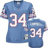 Earl Campbell Houston Oilers Light Blue NFL Women's Premier Throwback Jersey - Medium