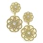 Goldtone Clear Rhinestone Flower Dangle Fashion Ea&hellip PammyJ Earrings