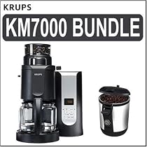 Krups (KM7000) Grind-and-Brew 10-Cup Coffeemaker w/ (ED150) Bean Vac Coffee Canister