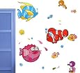 Home Art Decor Wall Sticker Fish and Bubble 60x33cm