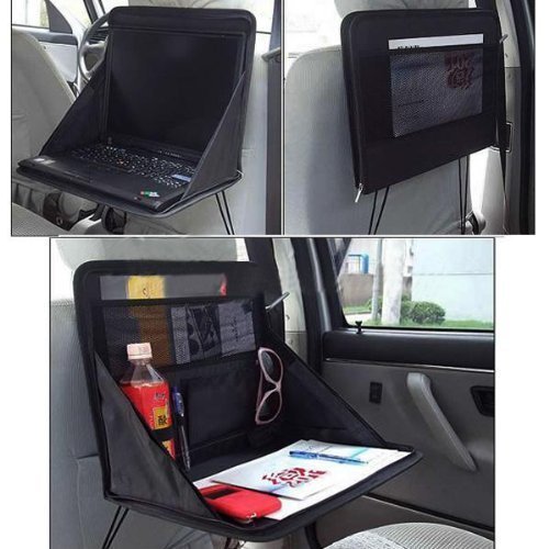 Aketek Travel Car Laptop Holder Tray Bag Mount Back Seat Auto Food Work Table Organizer