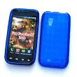 Samsung Fascinate i500 Galaxy S (Verizon) Crystal Silicone Skin Case "Transparent Blue Check Pattern"