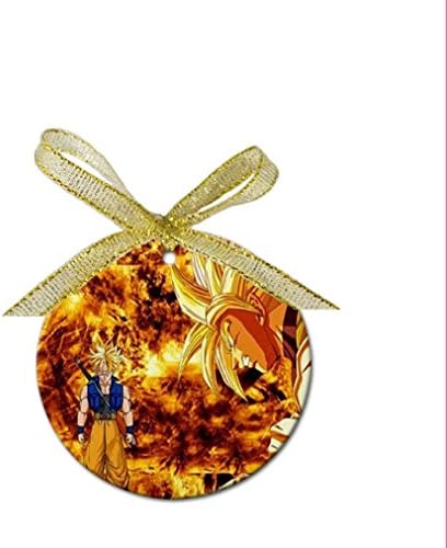 Dragon Ball Z Anime Funny Custom DIY Crafts Christmas Holiday Festival Porcelain Round Ornament