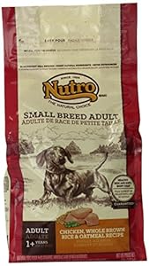 The Nutro Company Small Breed Adult Dog Food with Chicken, Whole Brown Rice and Oatmeal Formula, 4-Pound